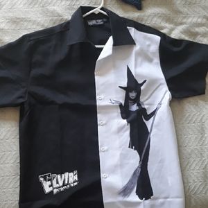Elvira Mistress of the Dark bowling shirt L